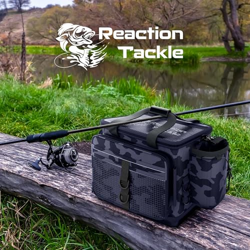 Image of Reaction Tackle Big Fishing Tackle Bag - Large Clear Pockets - Fishing Gear Storage
