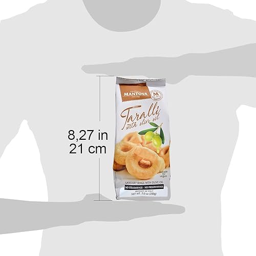 Miniatura 5 de Taralli con aceite de oliva de Puglia, Italia. (Paquete de 2), 7 oz Ingredientes naturales: harina de trigo, vino blanco, aceite de oliva, aceite de