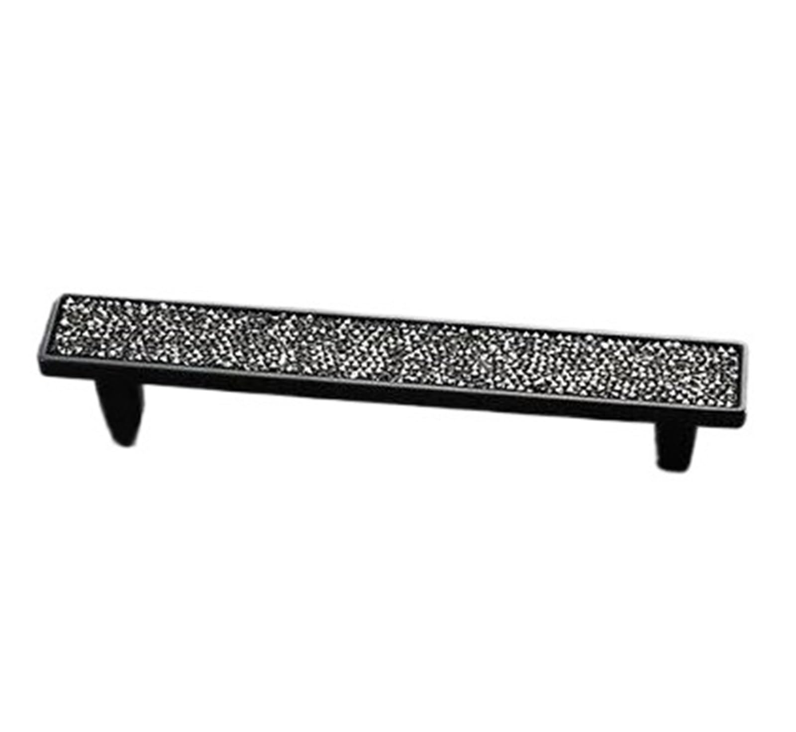 GIYXHU 2 Pcs Black Door Knobs Crystal Glass Kitchen Cabinet Handles Wardrobe Pulls Furniture Hardware for Cupboard(128mm Hole Centers)