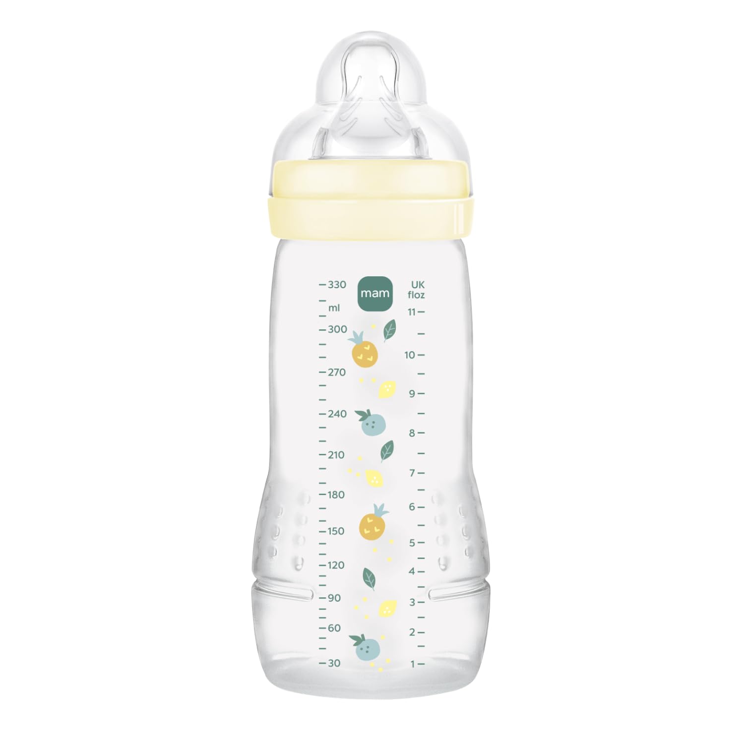 MAM Easy Active 6 Monate und älter, Farbe Pearl (330 ml) – mit Silikonsauger, ultra-schneller X-Geschwindigkeit, für Babys mit luftdichtem Verschluss