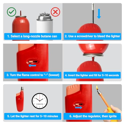 Encendedor de vela con cuello largo ajustable 5 unidades miniatura 5
