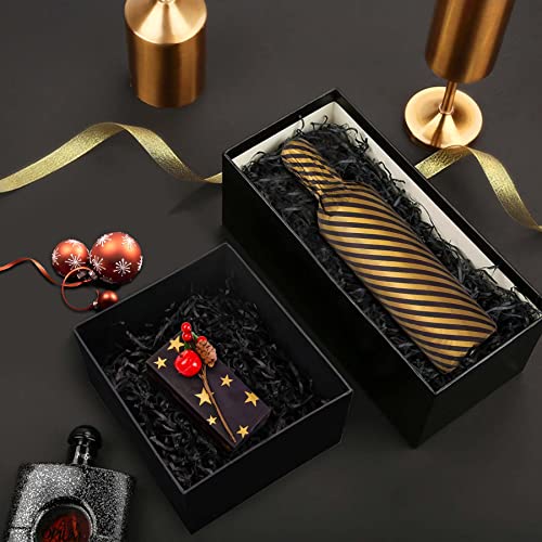 Larcenciel 50 Sheets Black Gold Tissue Paper, 5 Styles Metallic Tissue Paper For Gift Bags And Wrapping, Glitter Wrapping Tissue Paper Bulk For Holiday, Birthday, Party Decor, Diy Craft-19.68X13.77In #TOP4