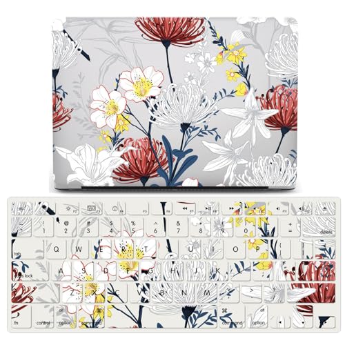Protection MacBook Air 15 M2 coque rigide JZ Sunflower et couvre-clavier A2941