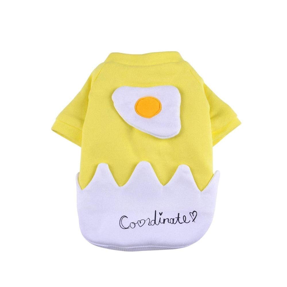 BarkanZfl-flsGYF Dog Costumes, Puppy Clothes Dog T-shirt Clothing,Cute Egg Yolk Pattern Sweatshirt,Pet Clothes Plus Velvet Warm,Winter Warm Dog Clothes Pet Apparel for Small Size Dogs Breeds fo