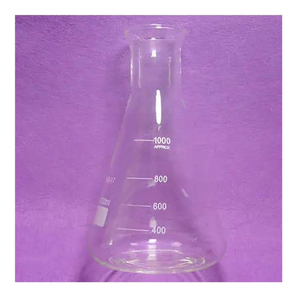 Szkło laboratoryjne Zestaw 5 kolb stożkowych 1000 ml, kolba z szerokimi ustami Erlenmeyer, szkło laboratoryjne.