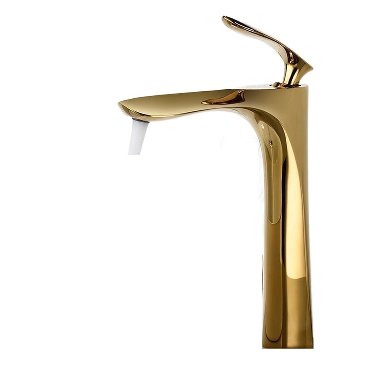 JNTFNE Modern Chrome-Plated Bathroom Basin Faucet - Single Handle Hot and Cold Water Tap for Sink,Bathroom Sink Faucet(Mp19 2 Gold)