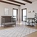 Child Craft Cottage Flat Top 4-in-1 Convertible Crib, Baby Crib Converts to Day Bed, Toddler Bed and Full Size Bed, 3 Adjustable Mattress Positions, Non-Toxic, Baby Safe Finish (Dapper Gray)