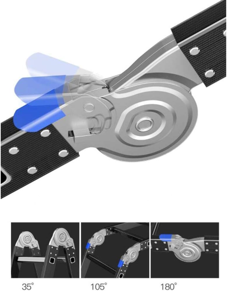 Multi-Purpose Aluminum Alloy Extension Ladder, Heavy-Duty Folding Combination Ladder for Home Outdoor, with Casters Anti-Skid 330 Lbs Maximum Capacity (Size : Straight 3.6M= Herrin