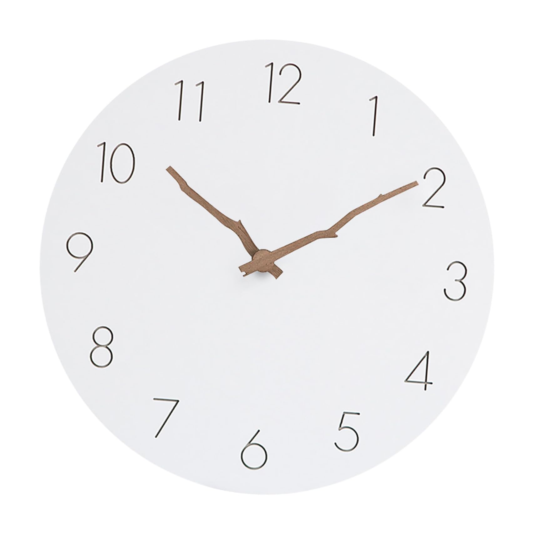 Horloge murale silencieuse aiguilles en bois pour stopper le tic-tac du salon