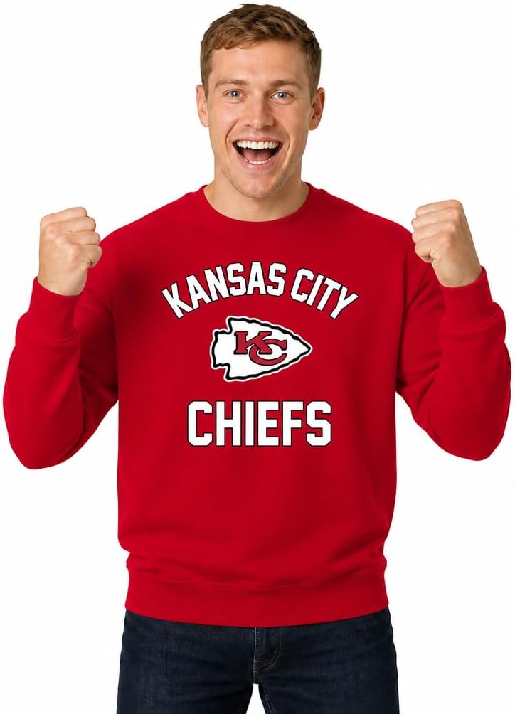 NFL Gameday Crewneck Sweatshirt, Cotton Fleece Pullover Men Women