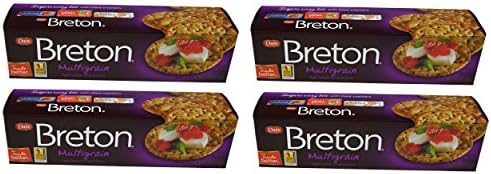 Dare Breton Crackers, Multigrain Party Snacks with no Artificial Flavors and 8 Grams of Whole Grains per Serving 8.8 Ounces (Pack of 4)