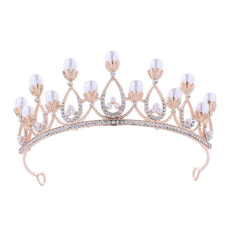Tiara Mariposa Corona de Princesa Diadema de Perlas Pedreria para Mujer Fiesta de Bodas