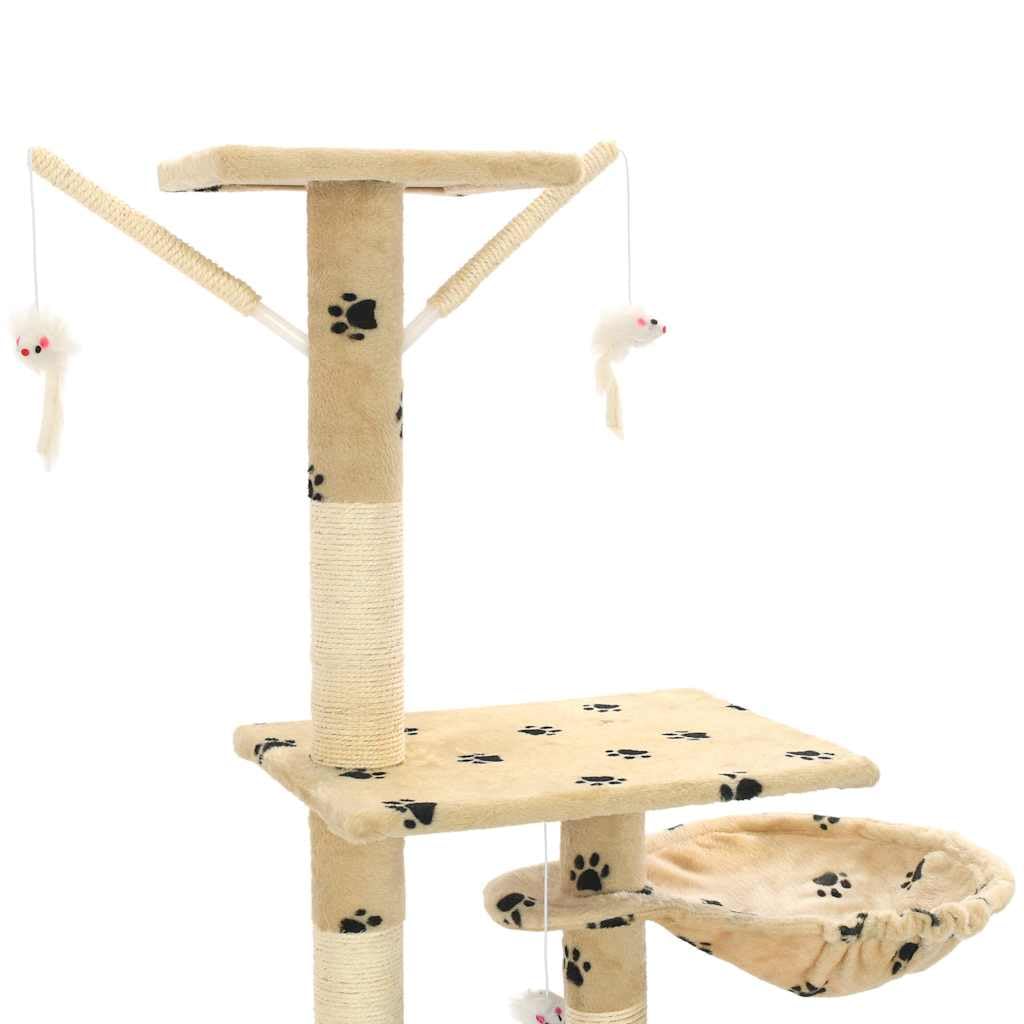Rascador para gatos de sisal, 230-250 cm de alto, con felpa y diseño de patas, muebles rascadores estables con columnas para rascar, hamaca, cueva y superficies de descanso para escalada