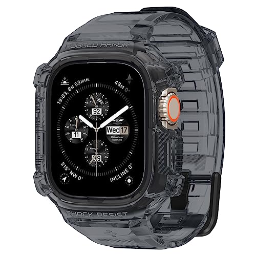 Spigen for Apple Watch Ultra 3/2/1 Band, Rugged Armor Pro 49mm Protective TPU Case with Strap - Space Crystal