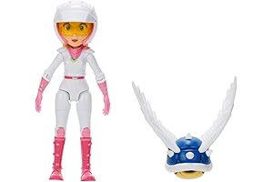 Super Mario Bros. Movie Peach Figure in Motorcycle Outfit