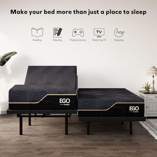 Image of MLILY EGOHOME Adjustable Bed Frame Queen for Pain Relief