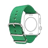 Bandmax Armband kompatibel für Apple Watch 38mm 40mm, Nylon Gewebe Denimstoff Ersatzarmband Fashion...