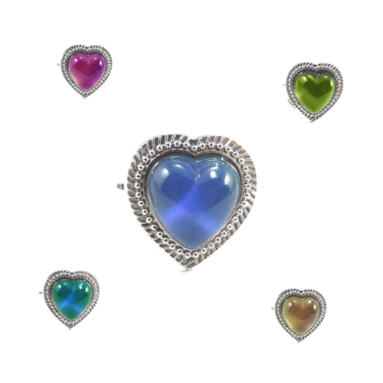 CALLARON Stk Mondgeschenke verstellbare Ringe für Damen kristall offener Fingerring stimmungsverändernder Ring für Kinder Gefühlsring Fingerstimmungsring Spaltring