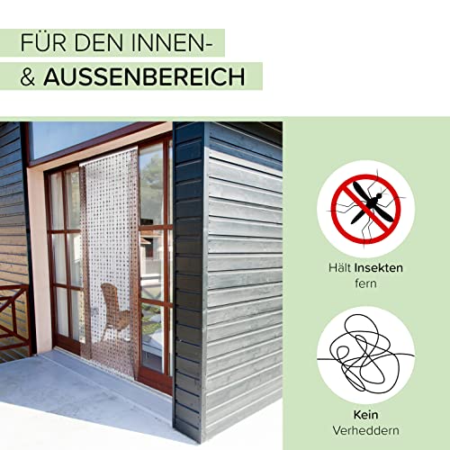 Türvorhang Kobolo Perlenvorhang für Türöffnungen 90 x 200 cm