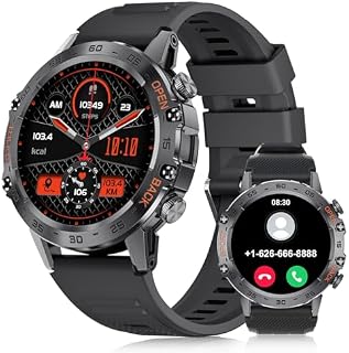 Smart Watch for Men (Answer/Make Calls), 100+ Multiple Sports Modes, 5ATM Waterproof with 1.39 Inch Fitness Tracker, Heart Rate/Sleep Monitor/Pedometer Men's Fitness Watch for Android iOS iPhones