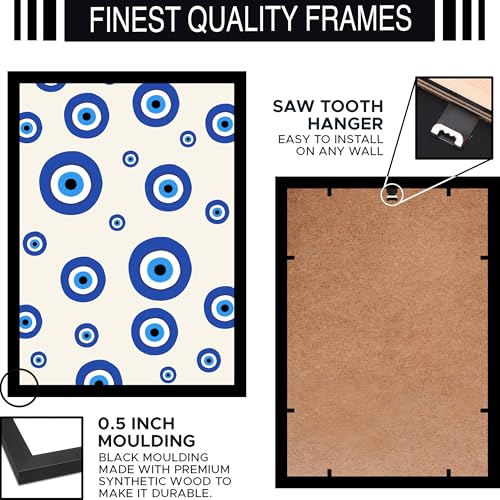 Image of BLINKART Evil Eye Abstract Wall Art Painting Print Design | Aesthetic Wall Decor Photo Artwork Frame Decoration Hanging For Home Bedroom Living Room Office Wall Decor | T0023 | 13x10 Inches
