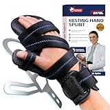 FEATOL Resting Hand Splint with Thumb Support for Men and Women, Adjustable Night Hand Brace Splint for Carpal Tunnel, Arthritis, Tendinitis, Stroke Recovery, Right Small/Medium