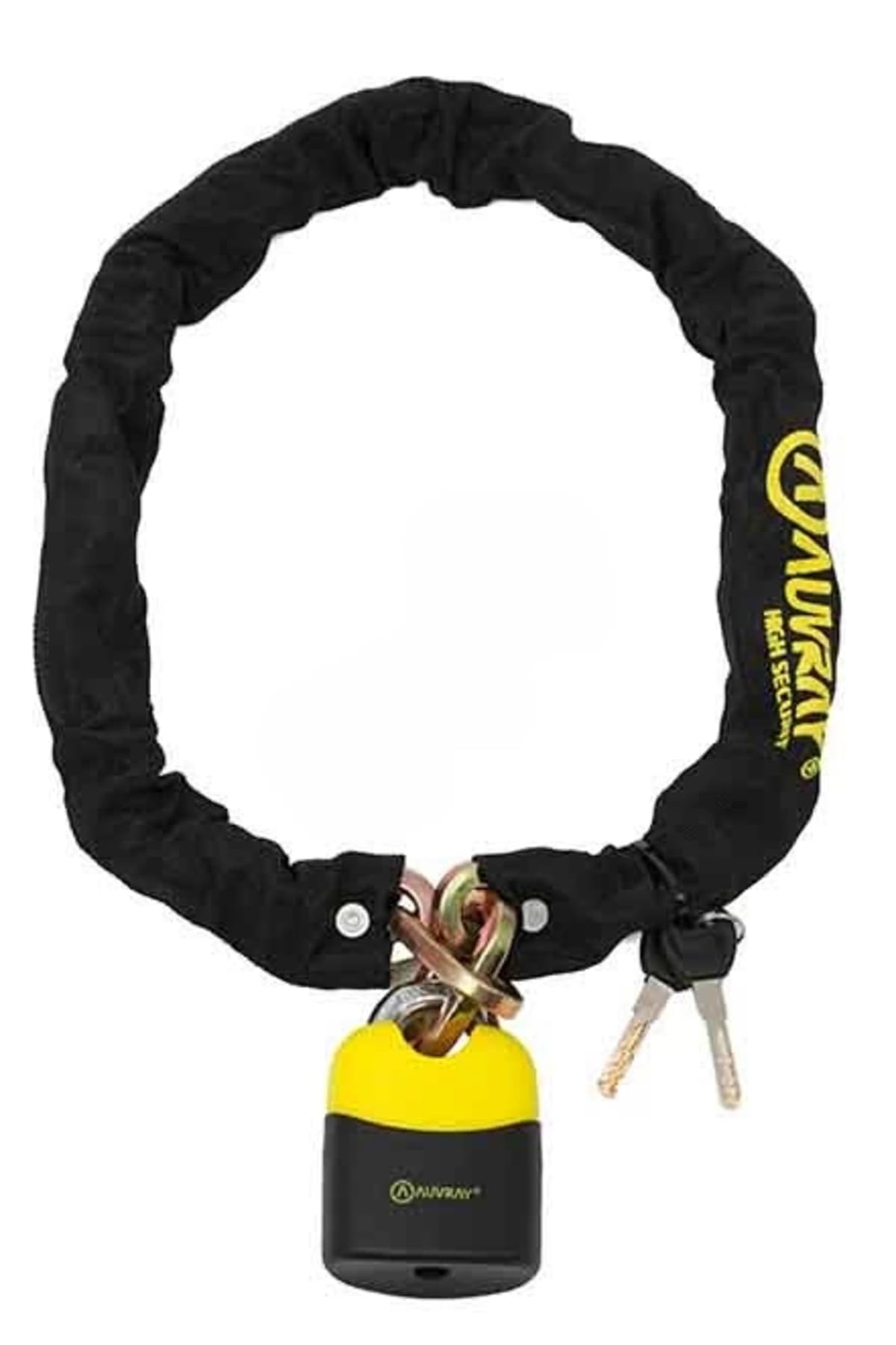 Antivol a chaine moto maillon 10mm avec cadenas 74x112mm pour securite maximale velo