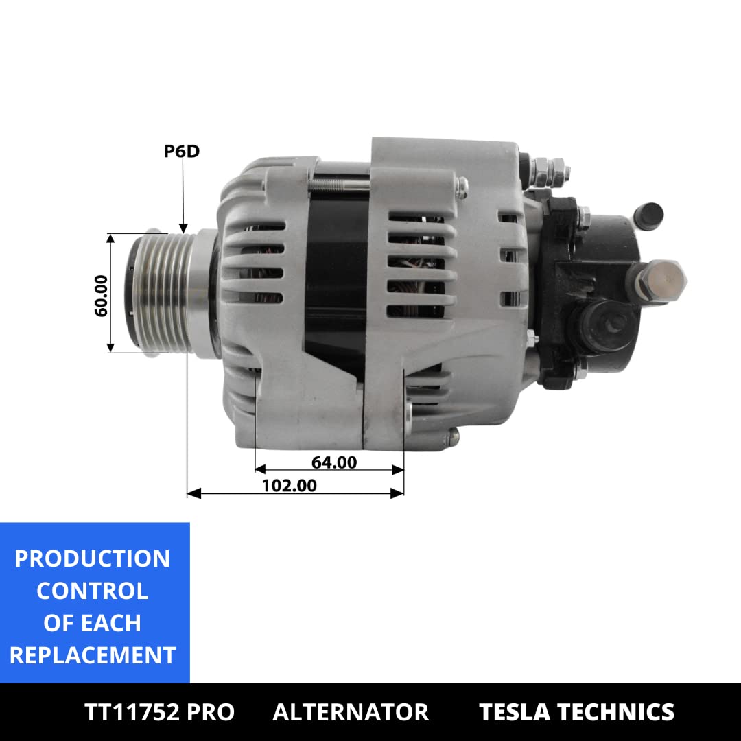 TESLA TECHNICS TT11252 PRO Alternatore Auto 12V 120A - Compatibile Con CITROËN Jumper, FIAT Ducato, PEUGEOT Boxer 2.8 HDi/JTD