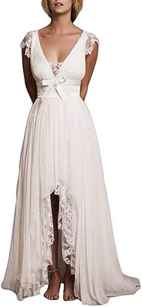 bohemian high low wedding dress