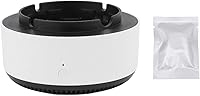 Vista 7 de Rosvola Cenicero inteligente, sin humo, compacto de bajo ruido, con tableta de aromaterapia para oficina (blanco negro)