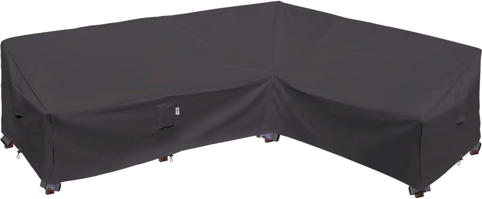 Heavy Duty Outdoor Sectional Sofa Cover, 115"X83" L-Shaped Waterproof 600D Patio Sectional Cover, Lawn Patio Furniture Protector(Storm Grey, L-Shaped-Right Facing-115 x83)