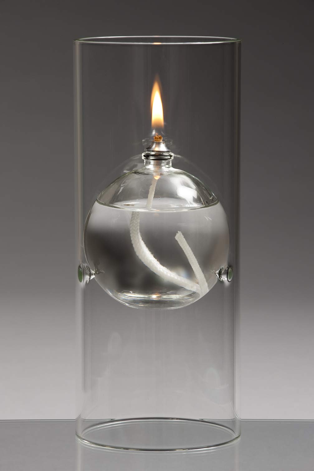 Clearcraft Transparent For Use With Smokeless And Odourless Lamp Oil - La Manga Medium Glass Oil Candle (190Mm X 80Mm)(Medium)