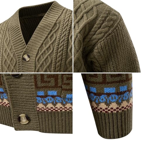 Jersey de punto grueso para hombre estilo corte regular elegante 2