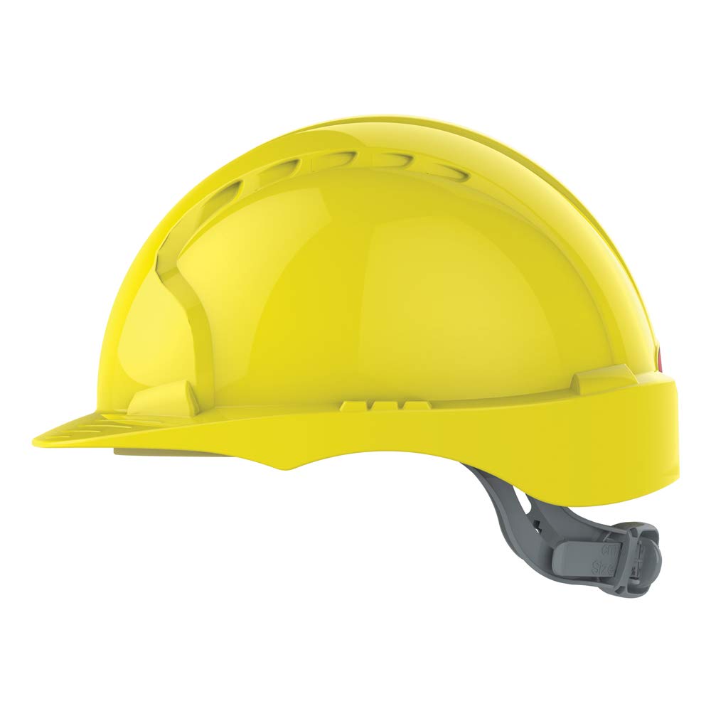 JSP EVO3 HDPE Safety Helmet with OneTouch Slip Ratchet Yellow (AJE160-000-200) - Image 3