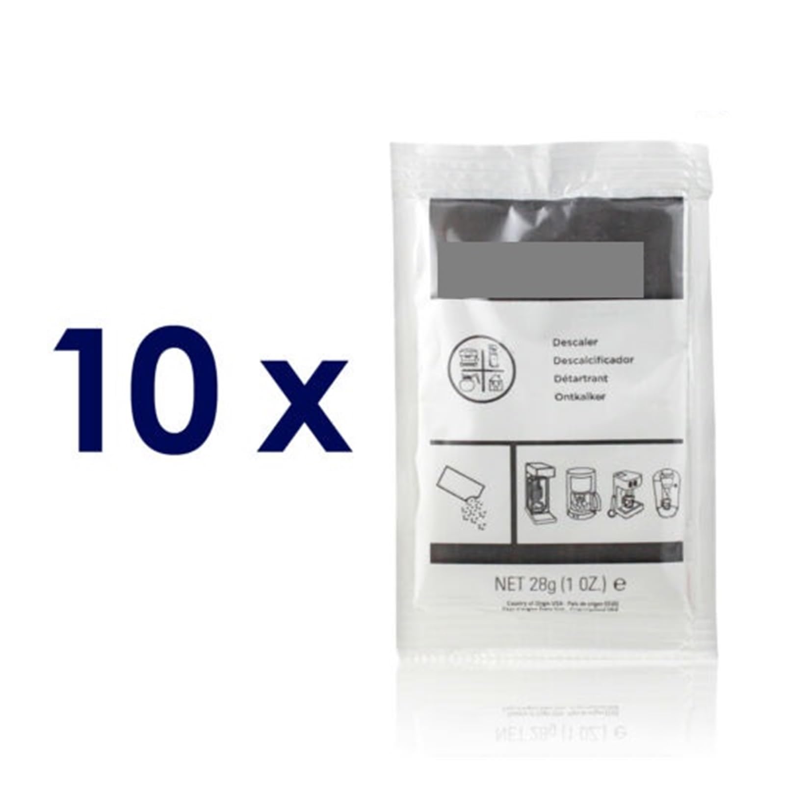 Descalcificador For Cafetera Y Espresso, Paquete De 10, Compatible Con Urnex DEZCAL, Breville, Senseo, Melitta