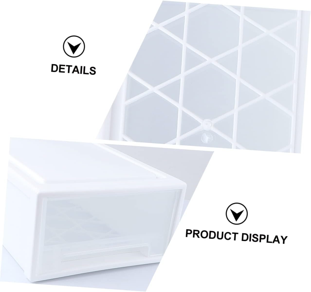 1 PC Plastic Drawer Storage Case Versatile Sundry Holder for Organizing Underwear Socks and Accessories Home Accessory Ivory White