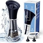 KAUGIC Upgraded Ear Wax Removal with One-Piece Waste Tank, Safe Ear Cleaner with Smart Water Temperature Sensor, Effective Ear Irrigation Kit with 4 Pressure Levels & USB-C Cable, IPX7, Semi-Transparent