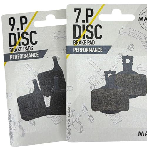 F26 Oryginalny MT rower hydrauliczne hamulce tarczowe zamienne okładziny hamulcowe kompatybilne z Magura MT Trail Bundle Set 9.P (przód, 4 tłoki) + 7.P (tył, 2 tłoki) Performance szary
