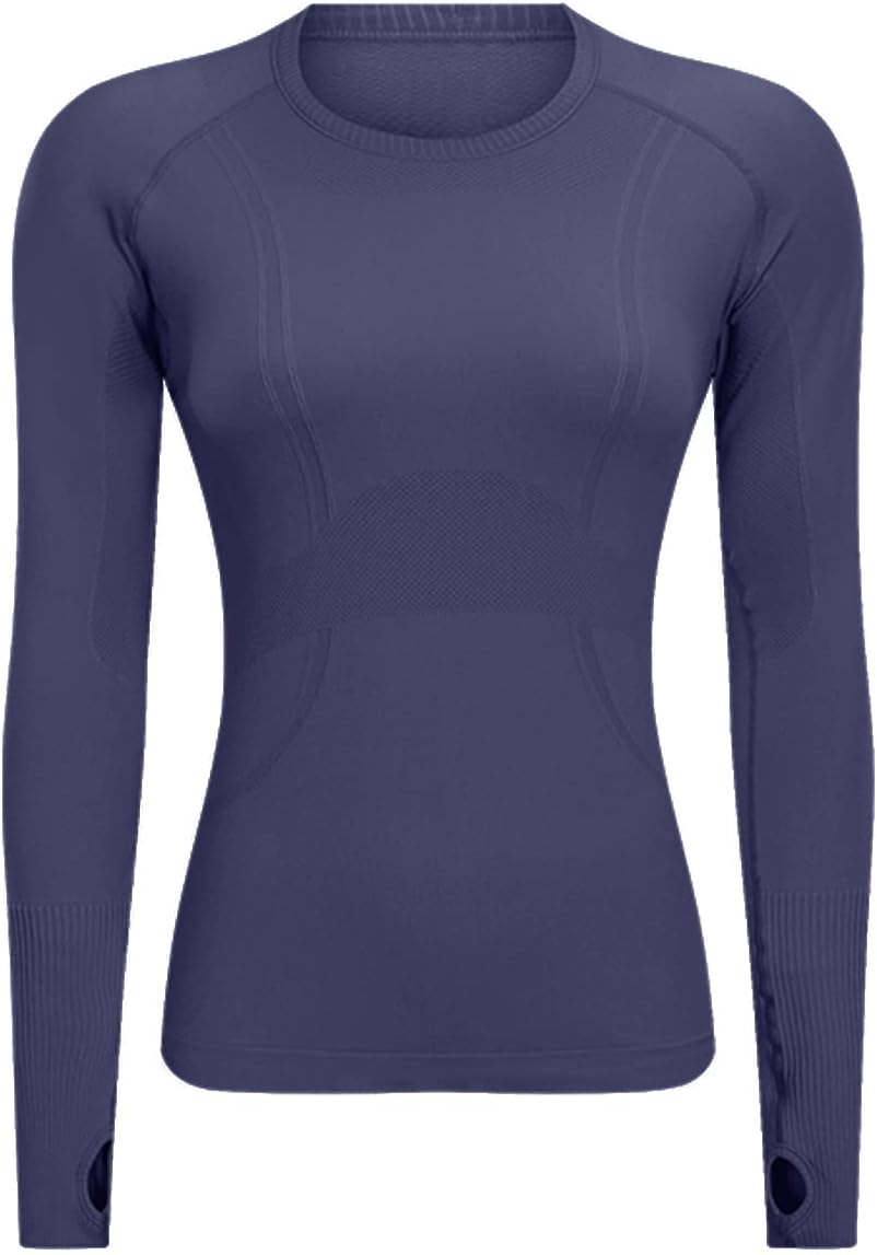 LUYAA Women's Workout Tops Long Sleeve Shirts Yoga Sports Breathable Gym Athletic Top Slim Fit - Image 4