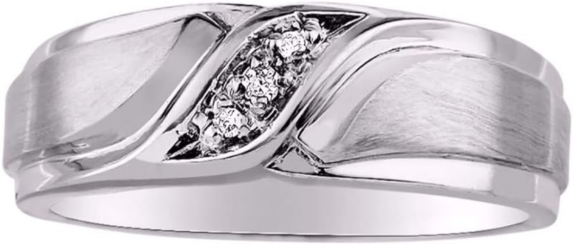 Rylos His & Hers Wedding Bands with Diamonds, Sterling Silver or Yellow Gold Plated, Comfortable Fit, Sizes 6-13, Elegant Couple Rings Symbolizing Commitment
