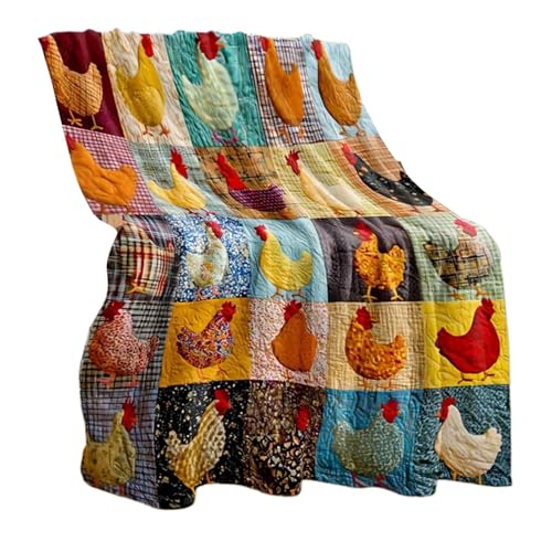 Regalo comodo ma elegante: caratterizzato da un look classico, questo copriletto per galline si fonde perfettamente con diversi decori, offrendo calore e raffinatezza, per celebrare eventi come compleanni o creare invitanti ambienti domestici