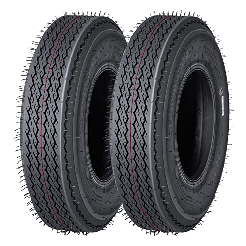 2 PCS Trailer Tires, 4.80-8 480-8 480 8 6PR Trailer Tires, Load Range C 480/8 Premium Trailer Tire For Different Agricultural Terrains Towing