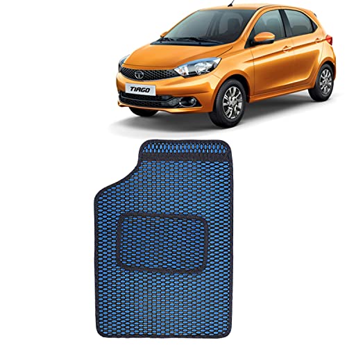 Image of Kingsway Dotted Design Car Floor Foot Mats Universal Fit for Tata Tiago, Model Year : 2020 Onwards, Water and Dustproof, Color Blue, Set of 5 Pieces