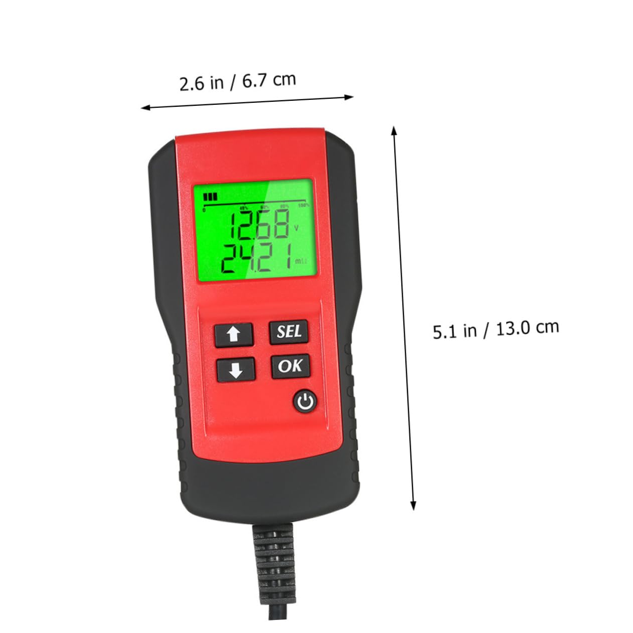 Tester Batteria Auto Professionale 12v Dispositivo di Protezione e Test Continuo per Batterie al Litio e Piombo in Abs e Rame, per Controllo Carica e Voltaggio