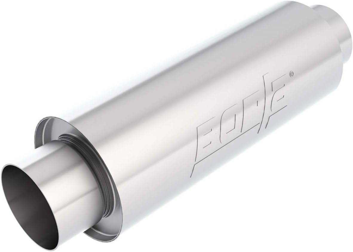 BORLA 40741 XR-1 Multicore XR-1 Multi-Core Racing Muffler For Venues Requiring A Muffler - 4" Center Inlet/ 4" Center Outlet 6.25" Round x 16" Long Body 21" Overall Length. Universal. Reversible.