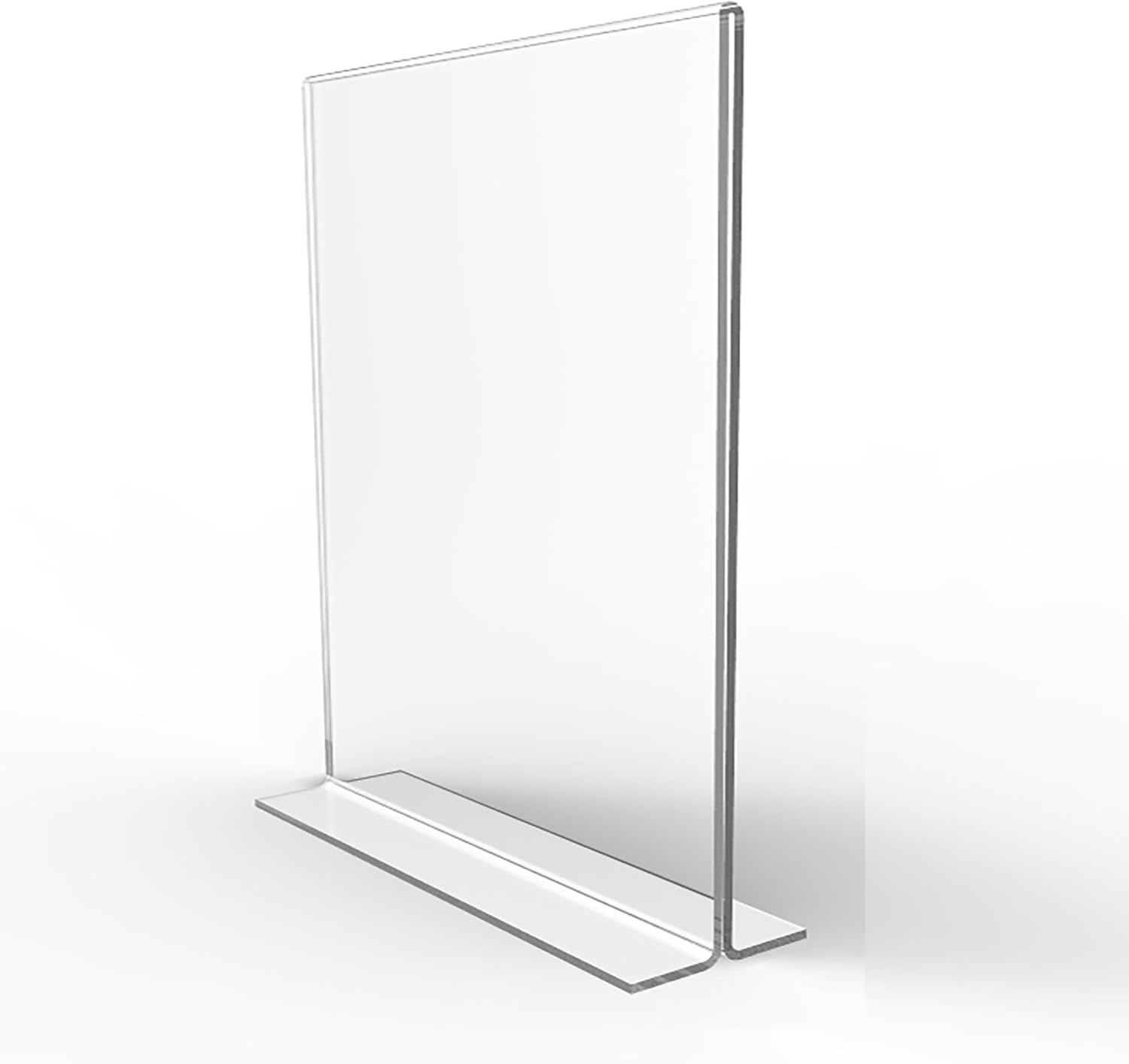 FixtureDisplays? 6PK 8.5 x 11" Clear Acrylic Sign Holder for Tabletops, Vertical Table Tent Frame Photo Sign Menu, Bottom Insert 11193-2-8.5X11-6PK-NF Peel Off Protective Film (White) Before use.