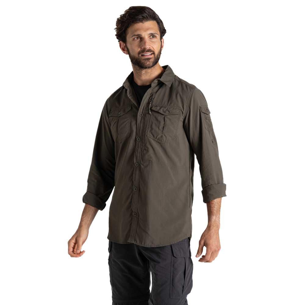 Craghoppers NosiLife Adventure Long Sleeve Insect Repellent Shirt - Dark Green - XXL