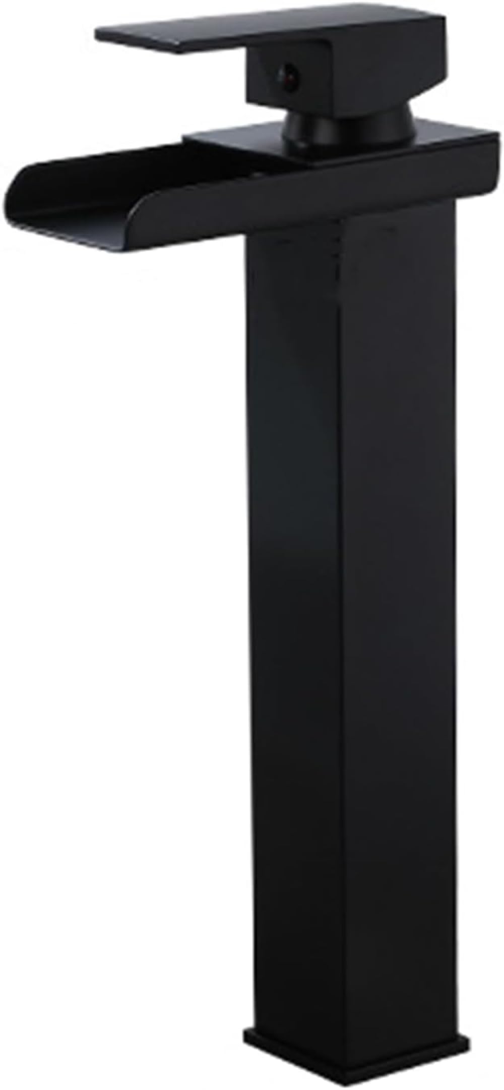 Robinet cascade encastrable noir mat pour vasque de salle de bain design