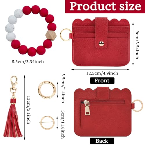 Image of Wristlet Wallet for Women with Keychain - RFID Card Holder Small Wallet Wristlet with Key Ring