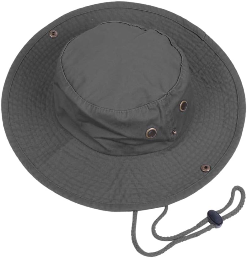 Bucket Hats with String Wide Brim Hiking Fishing UV Sun Protection Safari Unisex Boonie image 2
